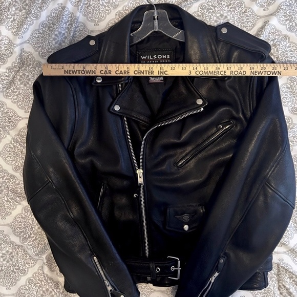 Wilsons Leather Motorcycle Jacket Vintage Insulated Large EUC - Picture 5 of 14